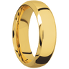 18K Yellow Gold + Polish Polish Finish - 7 mm wide Domed Bevel 18K Yellow Gold band. - Custom