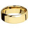 18K Yellow Gold + Polish Polish Finish - 8 mm wide High Bevel 18K Yellow Gold band. - Custom