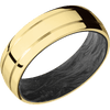 18K Yellow Gold + Polish Polish Finish + Forged Carbon Fiber - FORGEDCFSLEEVE18KY7D2.5 - Custom