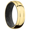 18K Yellow Gold + Polish Polish Finish + Forged Carbon Fiber - FORGEDCFSLEEVE18KY7D2.5 - Custom