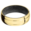 18K Yellow Gold + Polish Polish Finish + Forged Carbon Fiber - FORGEDCFSLEEVE18KY7D2.5 - Custom