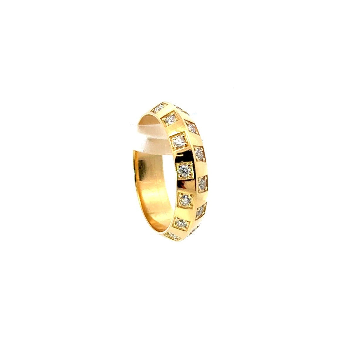 Ladies 5MM Knife Edge Diamond Wedding Band - Choice of Lab or Natural Diamonds