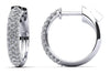 3 Rows Brilliant Cut Huggie Diamond Hoops- Choice of Natural or Lab Diamonds -.59ct Total Weight - Lab or Natural