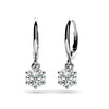 Lab Diamond 6-Prong Prong Diamond Drop Earrings- Choice of White Gold or Yellow Gold -.24ct to 2.00ct Total Weight