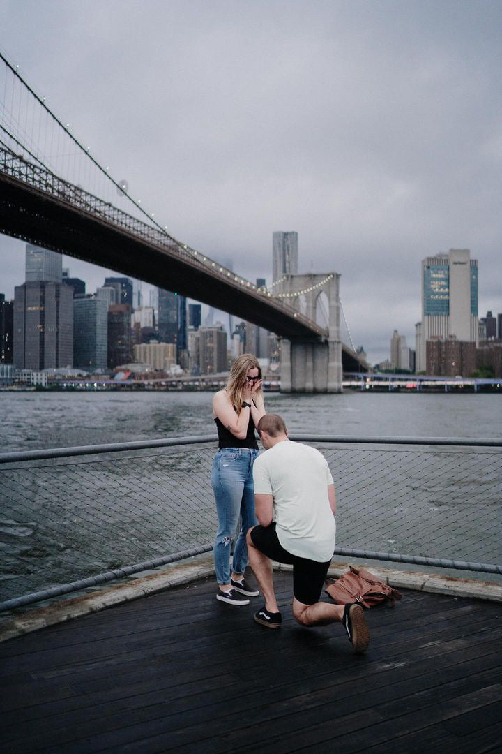 Proposal beneath the Brooklyn Bridge