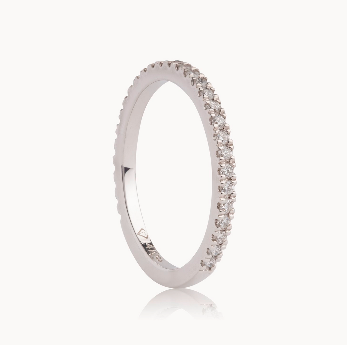 Ladies Italian Pave Wedding Band - Choice of White Gold / Yellow Gold or Rose Gold / Choice of Natural Diamonds