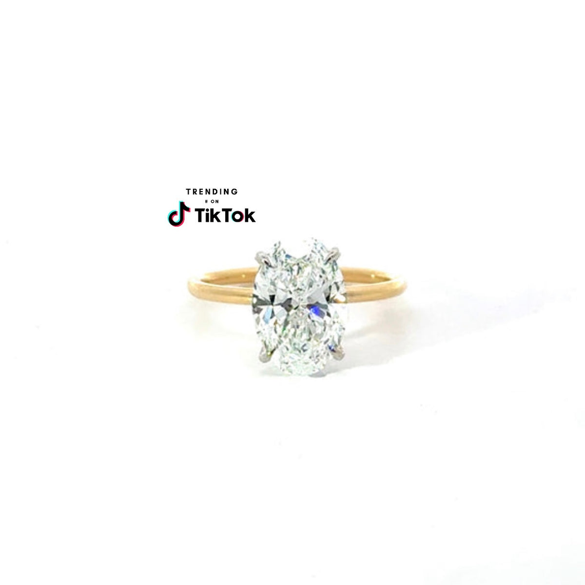 Oval Cut Lab Diamond 1.50MM Solitaire Design- Choice of 1.00ct / 1.50ct / 2.00ct or 2.50ct Centre Diamond