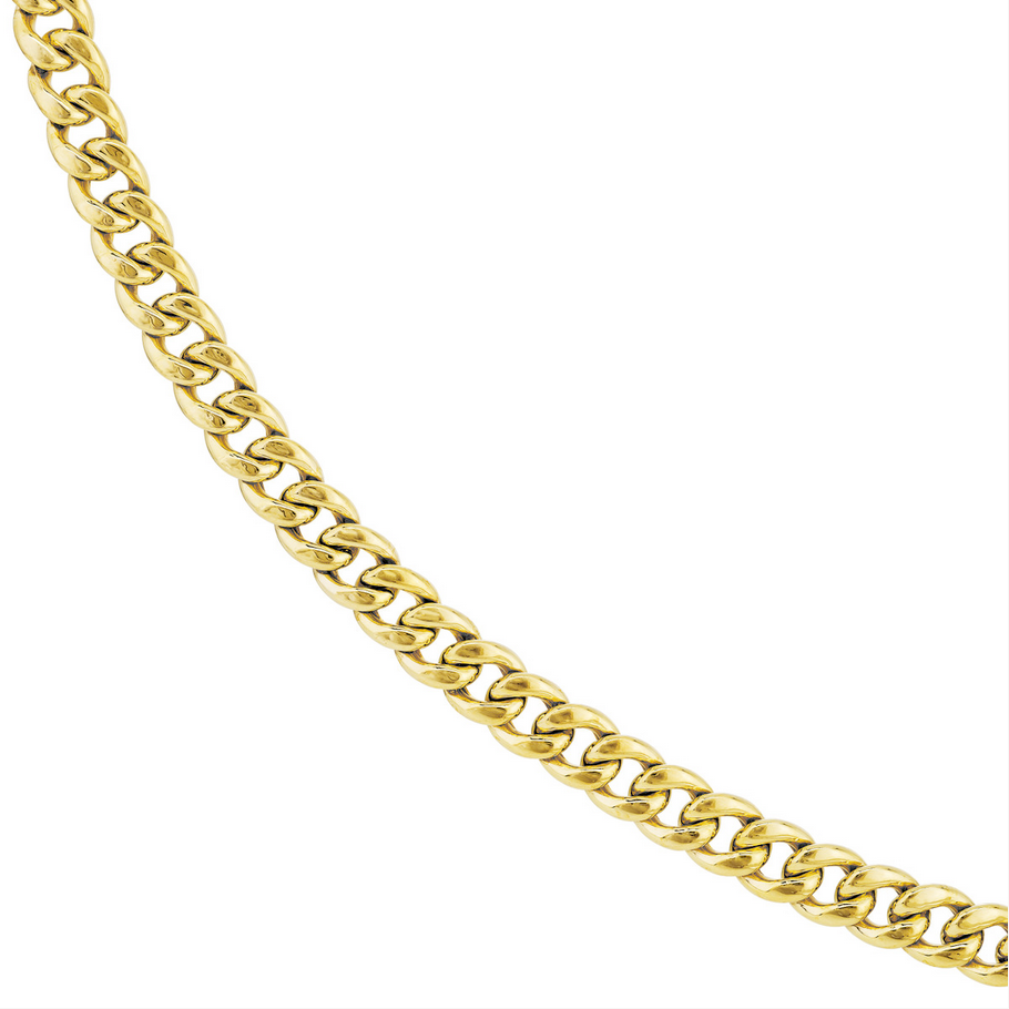 14KT Yellow Gold Light Miami Cuban Men's Chain- 10.50MM - 22" or 24"