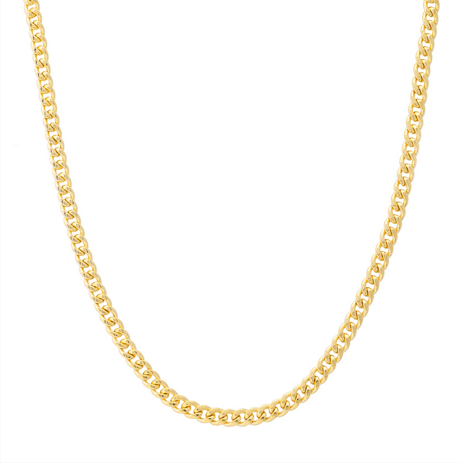 14KT Yellow Gold Light Miami Cuban Men's Chain- 5.35MM - 20" or 24"