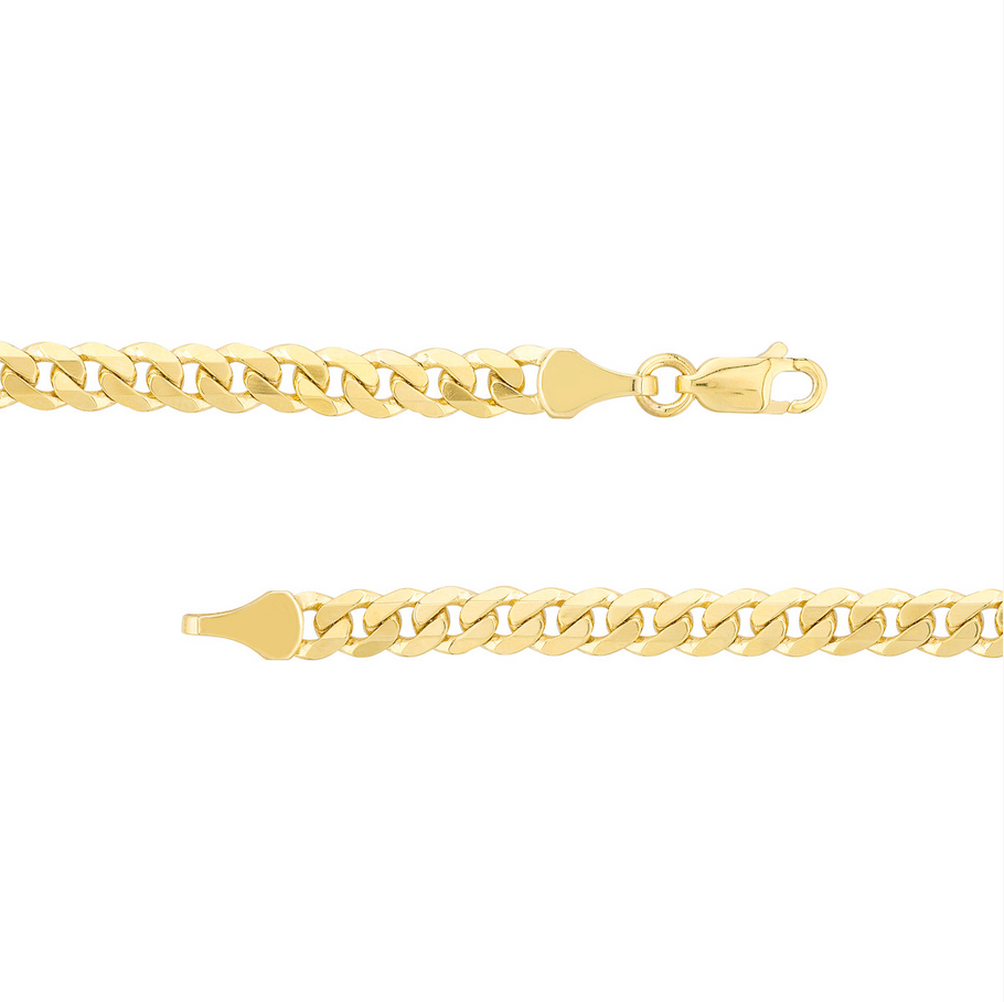 14KT Yellow Gold Miami Cuban Men's Chain- 4.70MM - 22" or 24"
