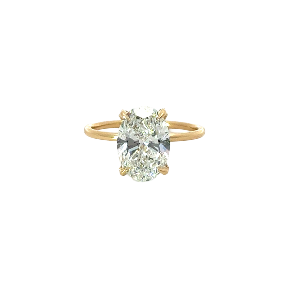 Oval Cut Lab Diamond with Diamonds on Prongs Design- Choice of 1.00ct / 1.50ct / 2.00ct or 2.50ct Centre Diamond