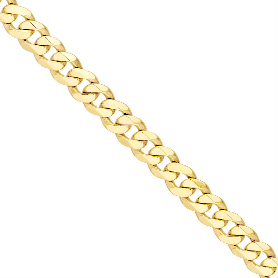 14KT Yellow Gold Miami Cuban Men's Chain- 4.70MM - 22" or 24"
