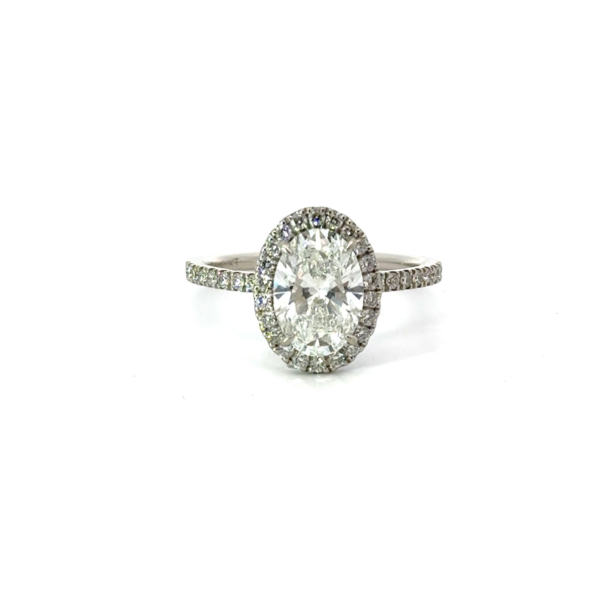 Oval Cut Diamond Classic Halo Design- Choice of .50ct / .80ct / 1.00ct or 1.20ct Centre Diamond