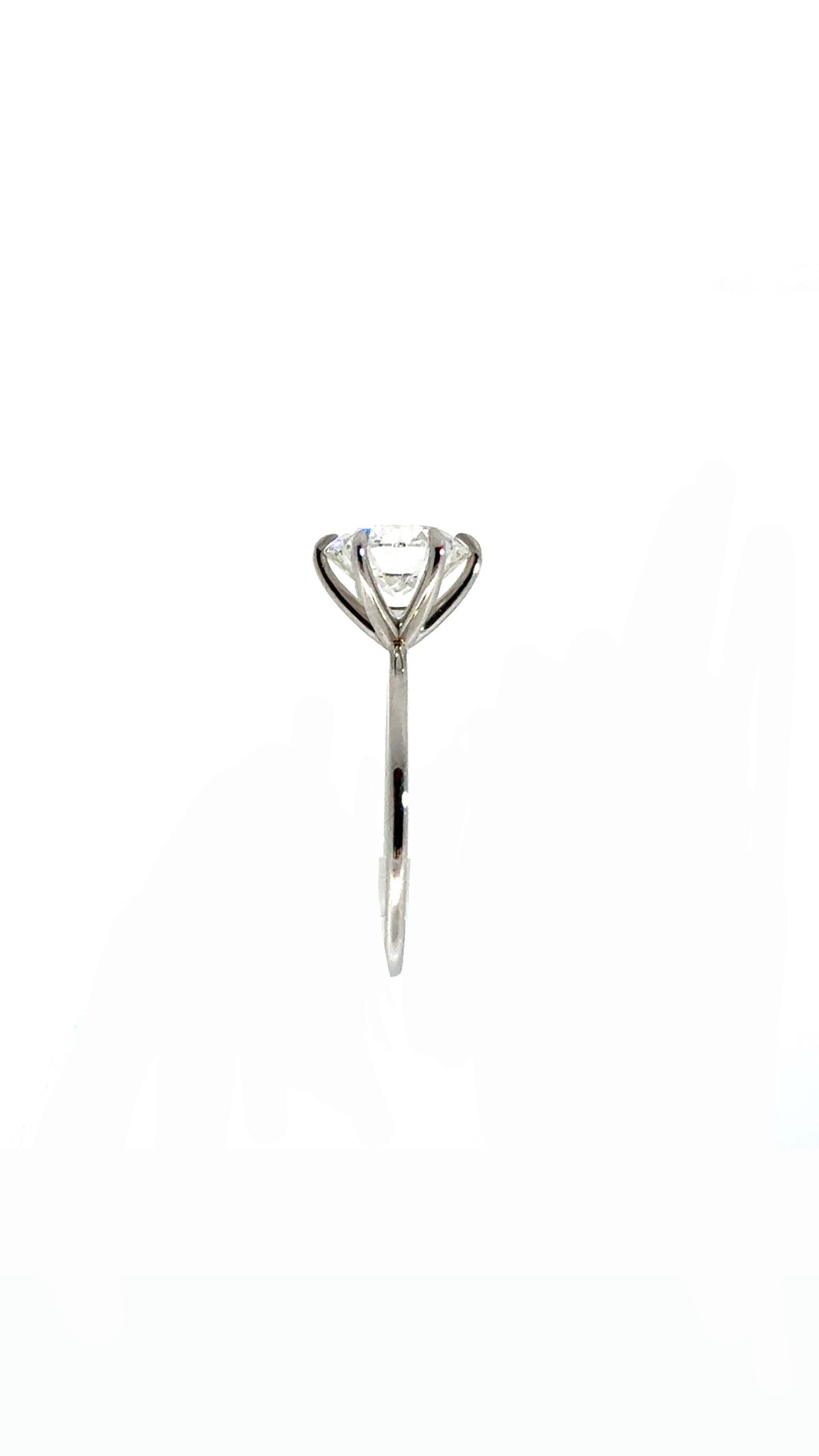 Round Cut Diamond- 6-Prong 1.50MM Tube Shank Design-Choice of 1.00ct / 1.50ct /2.00ct or 2.50ct Centre Diamond