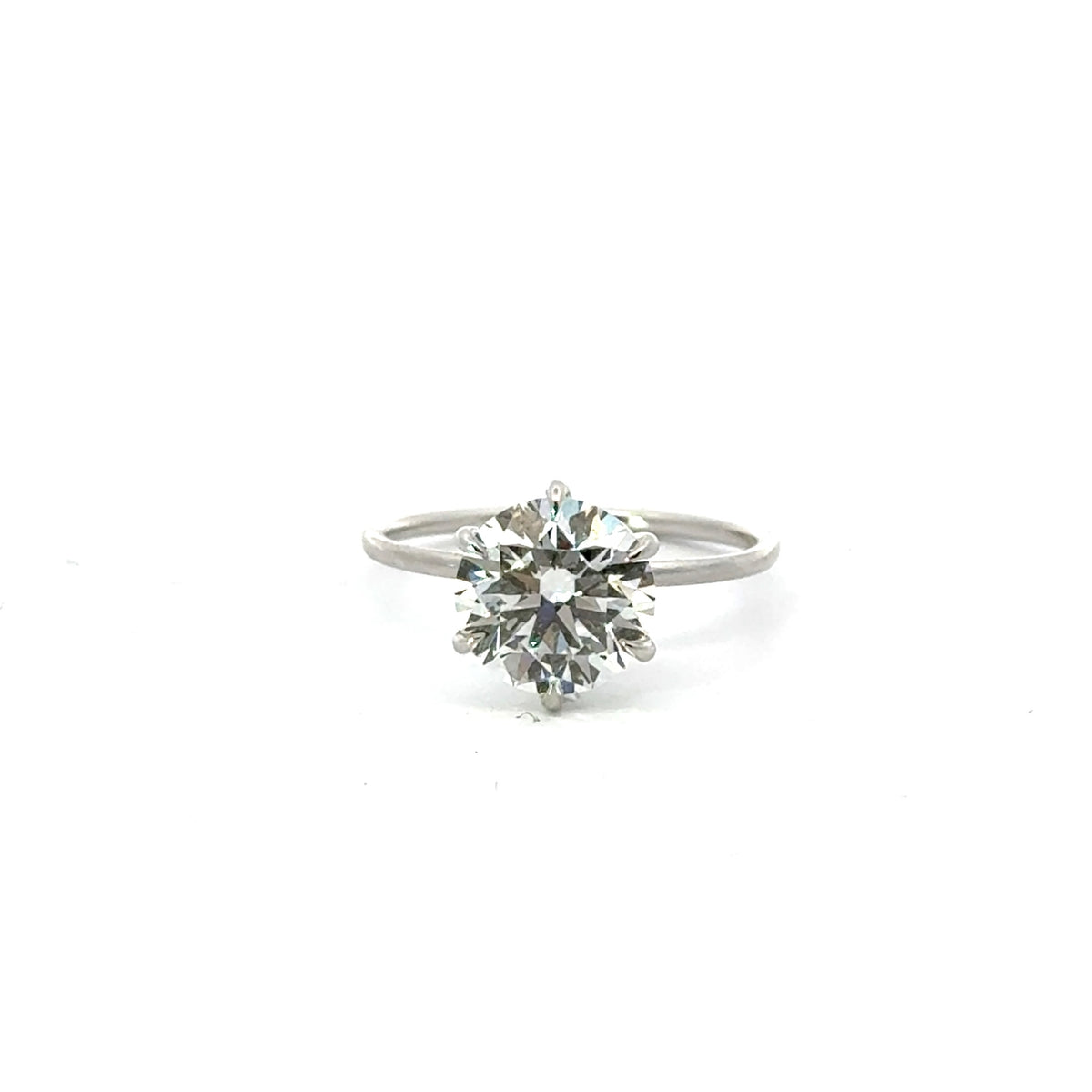 Round Cut Diamond- 6-Prong 1.50MM Tube Shank Design-Choice of 1.00ct / 1.50ct /2.00ct or 2.50ct Centre Diamond