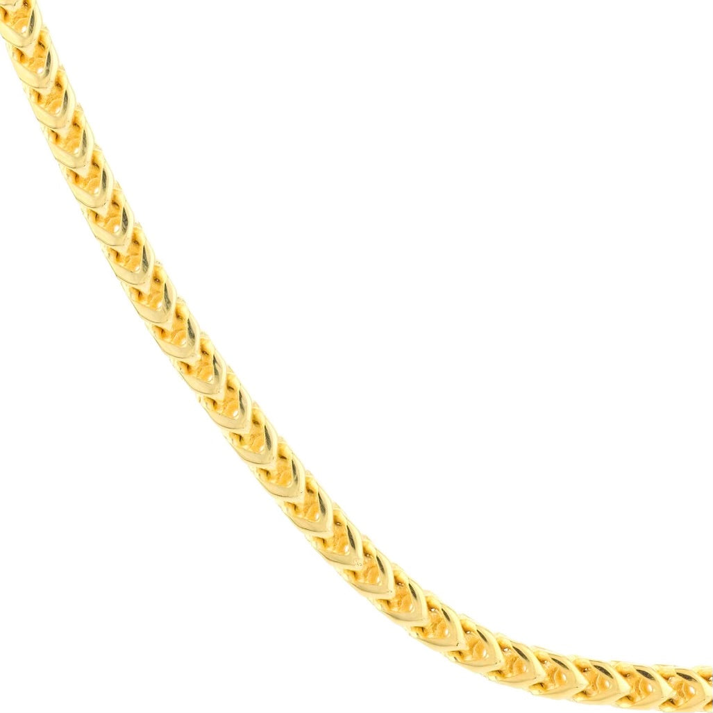 14KT Yellow Gold -3MM Franco Chain - Choice of 22&quot; , 24&quot; or 26&quot;