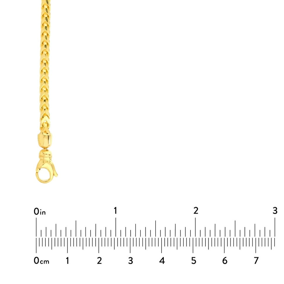 14KT Yellow Gold -3MM Franco Chain - Choice of 22&quot; , 24&quot; or 26&quot;