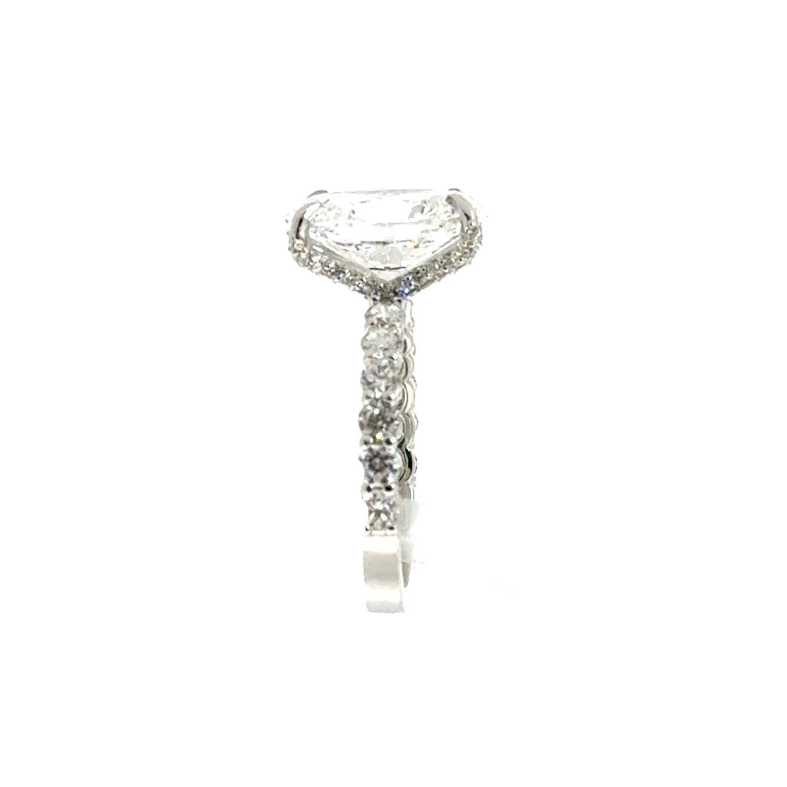 Oval Cut - Diamond Shank with Diamonds on Forks - Choice of 1.00ct / 1.50ct /2.00ct or 2.50ct Lab Diamond