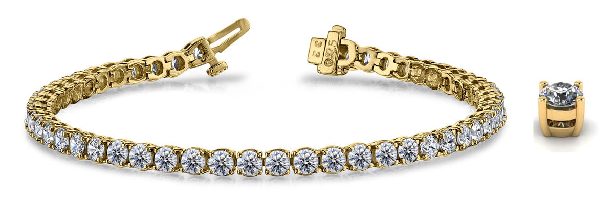 Lab Diamond Timeless Dreams Tennis Bracelets - Choice of White Gold or Yellow Gold- 2.31ct to 4.43ct TW