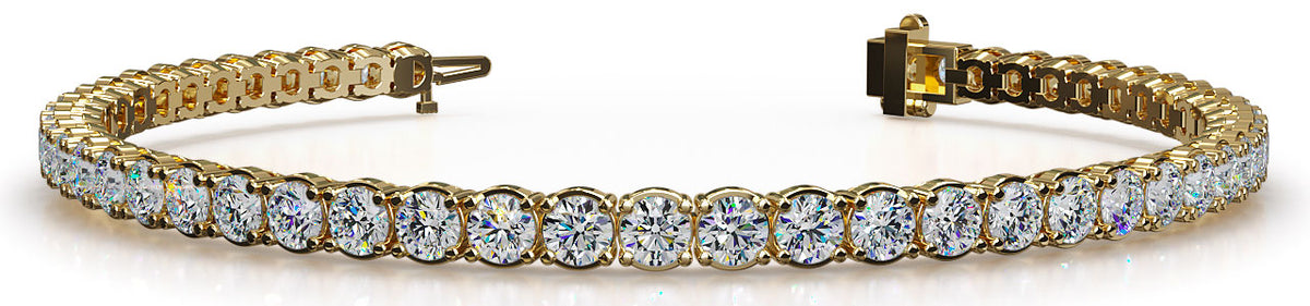 Lab Diamond Timeless Dreams Tennis Bracelets - Choice of White Gold or Yellow Gold- 2.31ct to 4.43ct TW