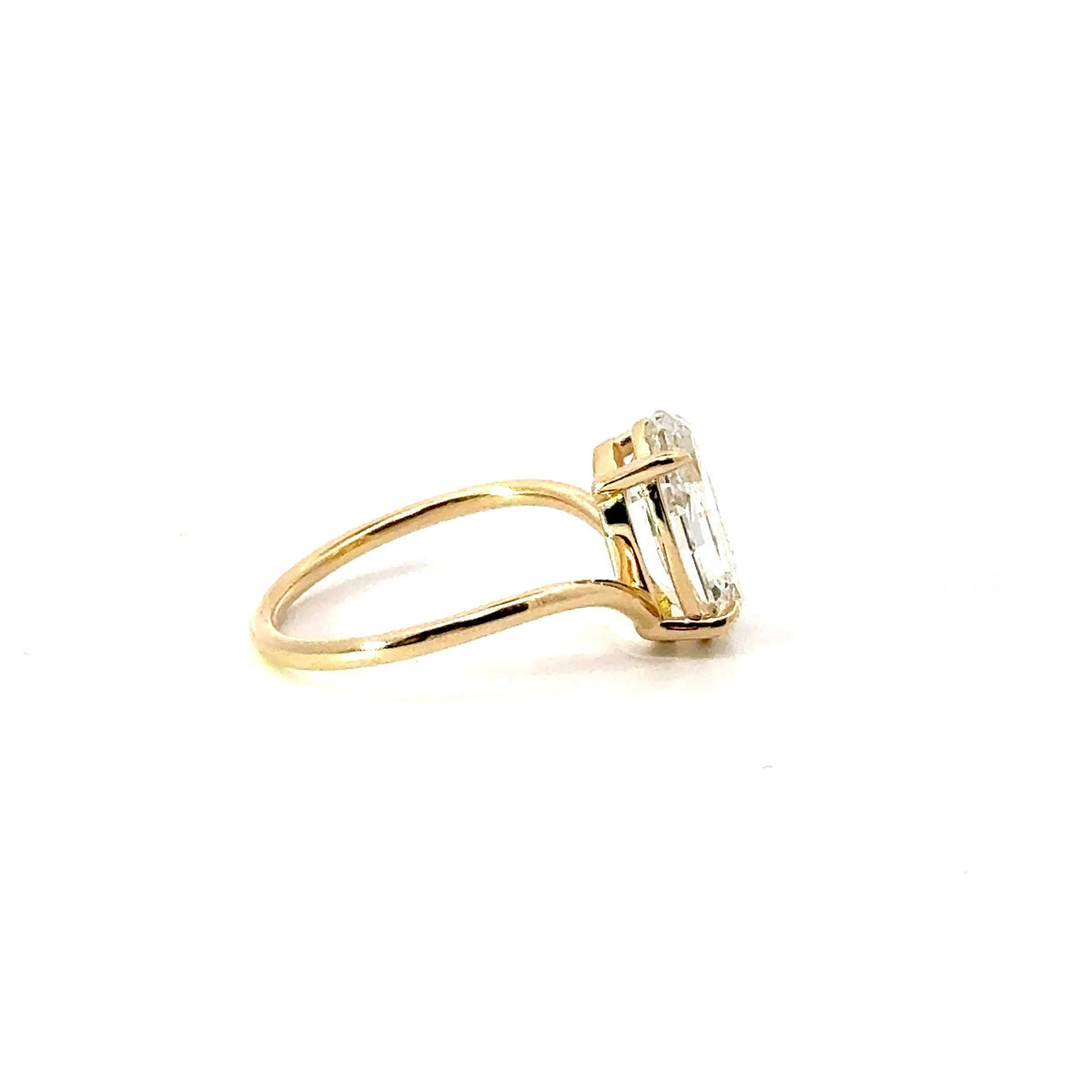 Step-Cut Oval Lab Diamond - 1.50MM V-Shape Tube Shank - Choice of 2.00ct / 3.00ct / 4.00ct or 5.00ct