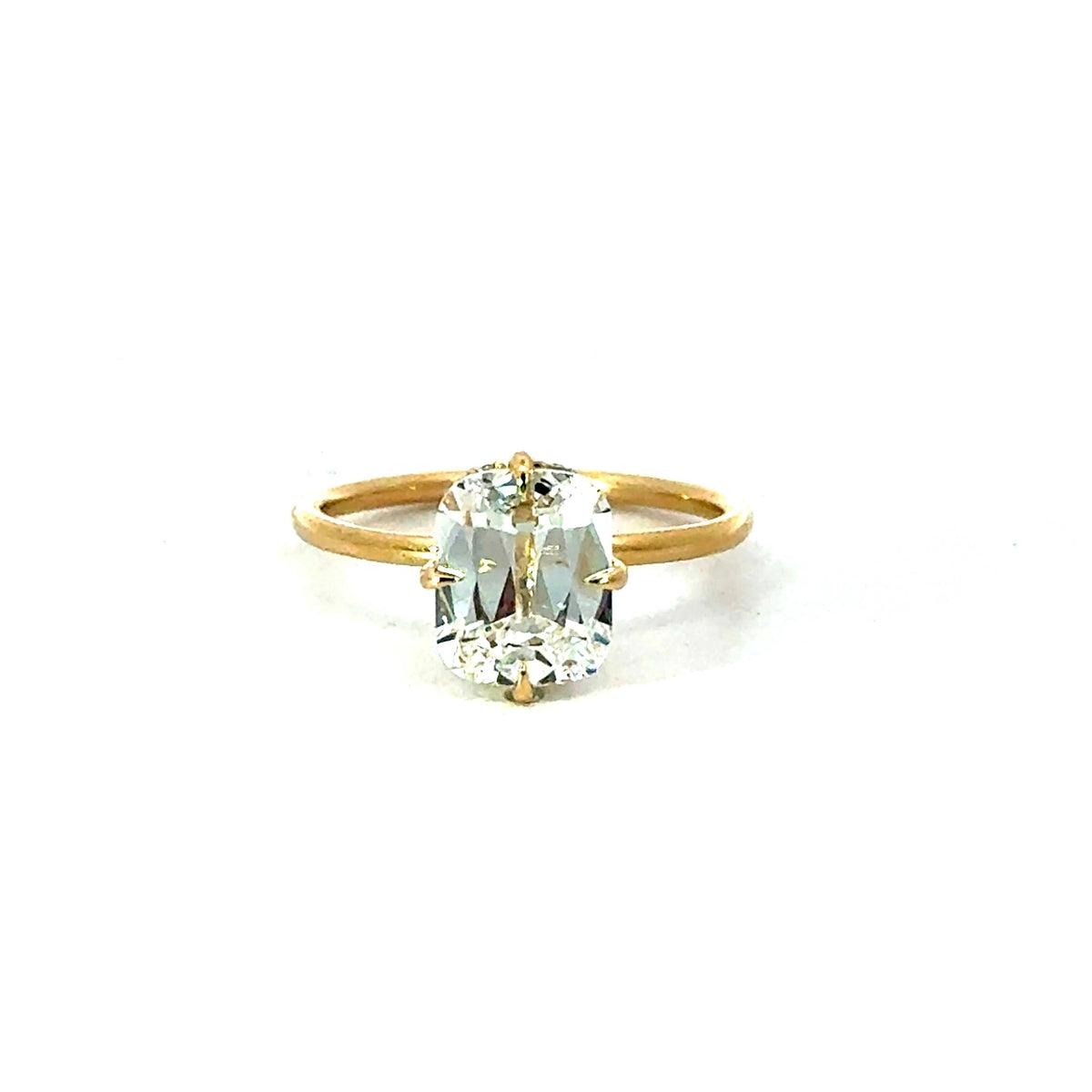 Old Mine Cut - Lab Daimond - 1.50MM Tube Shank with Revserse Halo- Choice of 2.00ct / 3.00ct / 4.00ct or 5.00ct
