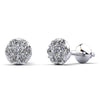 Alluring Diamond Cluster Stud Earrings- Choice of Natural or Lab Diamonds-.21ct to.46ct Total Weight - Lab or Natural