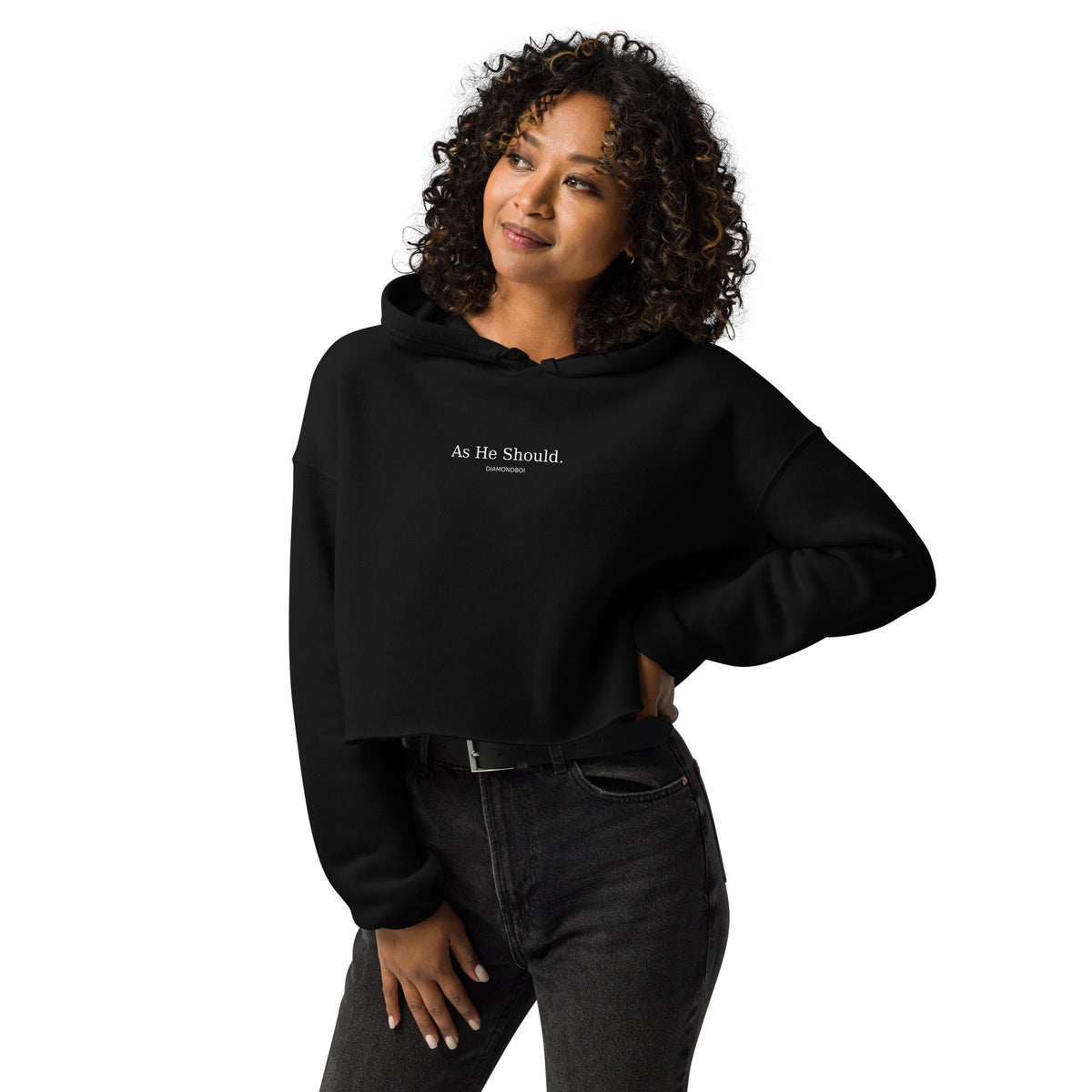 "As He Should" Crop Hoodie – view 1 of 18