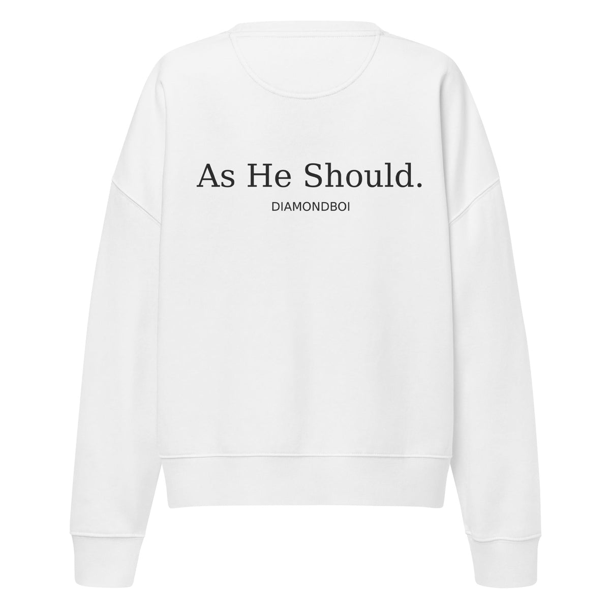 "As he Should" Women’s organic crew neck sweatshirt – view 6 of 10