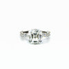 Asscher Cut Lab Diamond Engagement Ring | Asscher Diamond Illusion Setting & Reverse Halo | 18KT Gold - Lab Engagement