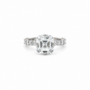 Asscher lab diamond engagement ring, illusion setting & reverse halo – view 1 of 3