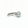 Asscher natural diamond engagement ring, illusion setting & reverse halo – view 3 of 3