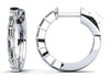 Baguette Cut Huggie Diamond Hoops- Choice of Natural or Lab Diamonds -.42ct Total Weight - Lab or Natural Diamond