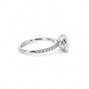 Bezel Elongated Cushion Cut Lab Diamond | Italian Pave Shank | 1/2 Eternity | 1.00ct to 7.00ct - Engagement Ring
