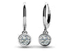 Bezel Set Prong Diamond Drop Earrings – view 2 of 3