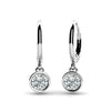Bezel Set Prong Diamond Drop Earrings – view 1 of 3
