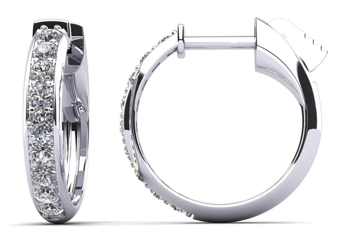 Brilliant Cut Huggie Diamond Hoops – view 3 of 3