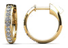 Brilliant Cut Huggie Diamond Hoops - Choice of Yellow or White Gold -.45ct TW - Lab or Natural Diamond Earrings