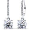 Brilliant Diamond Drop Earrings- Choice of Lab or Natural Diamonds -.48ct TW to 1.50ct TW - Lab or Natural Diamond