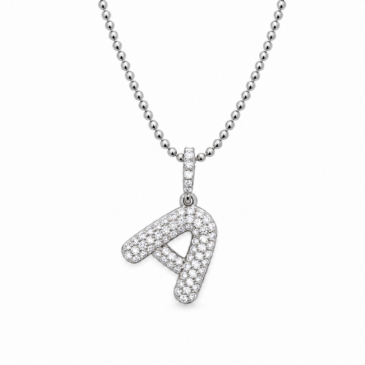 Bubble Initial Diamond Pendant – view 2 of 2