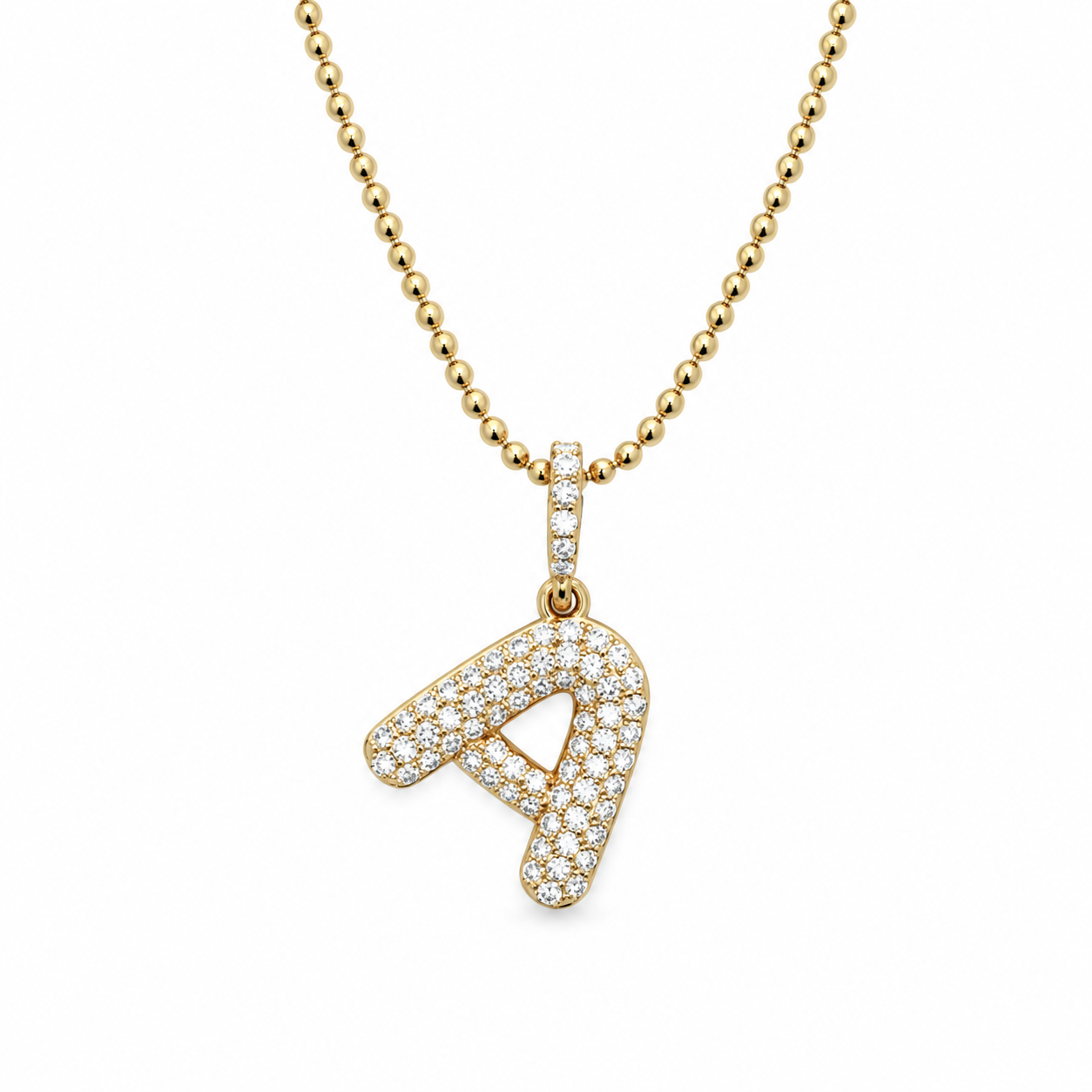 Bubble Initial Diamond Pendant – view 1 of 2