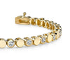 Classic Circle and Diamond Alternating Tennis Bracelet – view 3 of 4