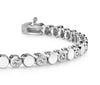 Classic Circle and Diamond Alternatting Tennis Bracelet - Available in.96ct - Lab or Natural Bracelet