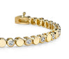 Classic Circle and Diamond Alternatting Tennis Bracelet - Available in.96ct - Lab or Natural Bracelet