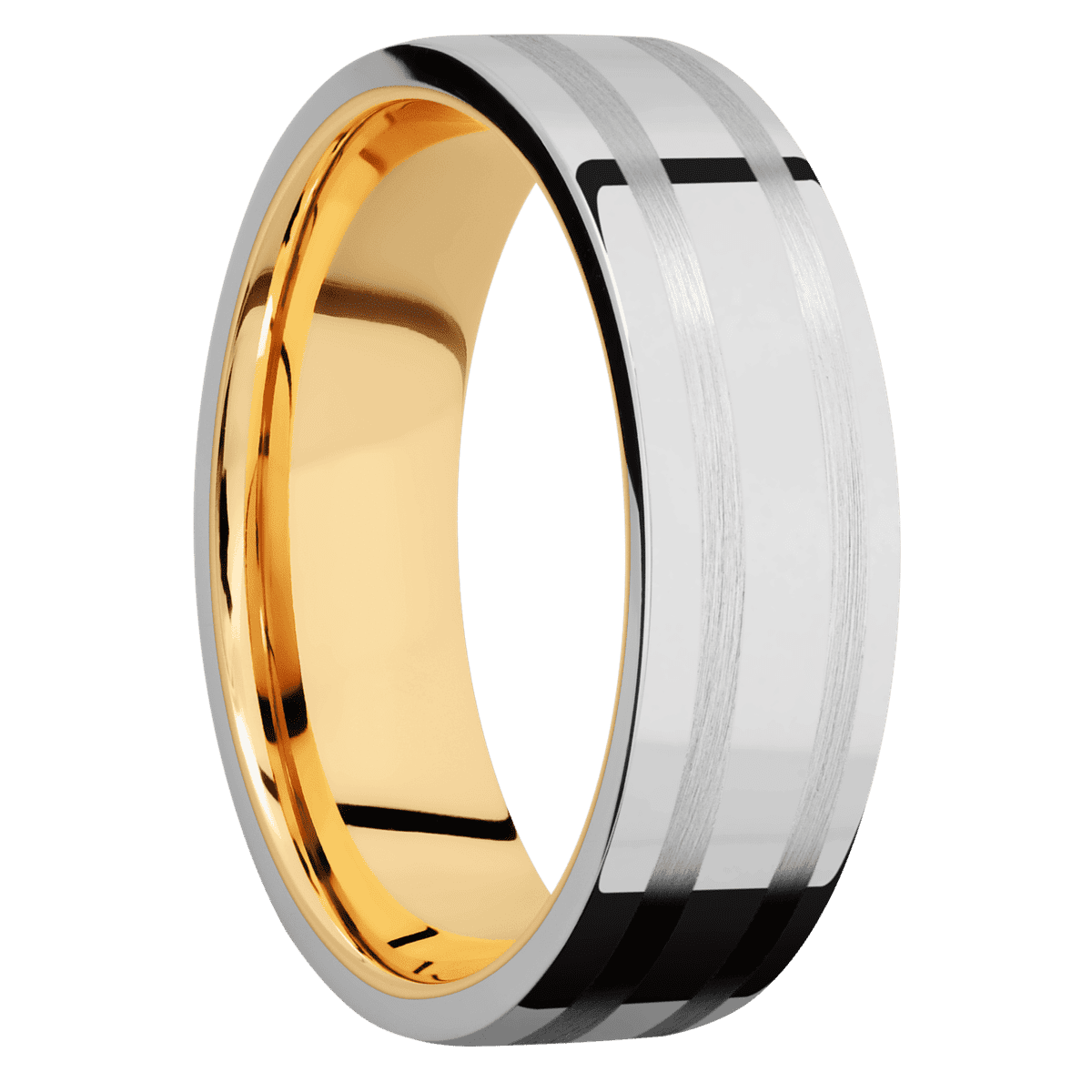 Cobalt Chrome + Polish Finish + 14K Yellow Gold - 14KYSLEEVECC7F21/SS - Custom
