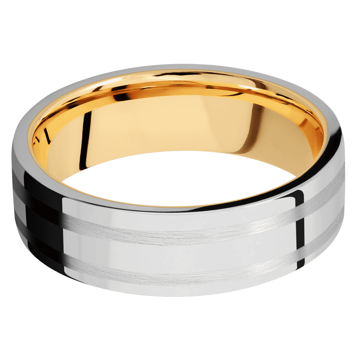 Cobalt Chrome + Polish Finish + 14K Yellow Gold - 14KYSLEEVECC7F21/SS - Custom