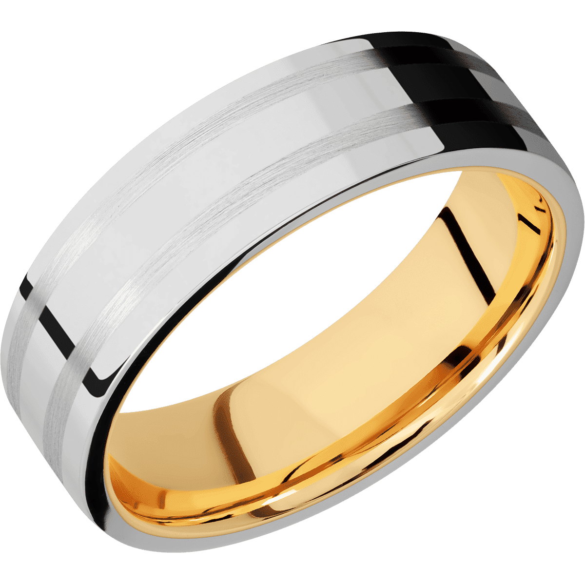 Cobalt Chrome + Polish Finish + 14K Yellow Gold - 14KYSLEEVECC7F21/SS - Custom