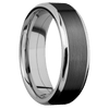 Cobalt Chrome + Polish Polish Finish - 7 mm wide/Beveled/Cobalt Chrome band with one 5 mm Centered inlay of Zirconium.