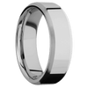 Cobalt Chrome + Polish Satin Finish - 7 mm wide Beveled Cobalt Chrome band. - Custom