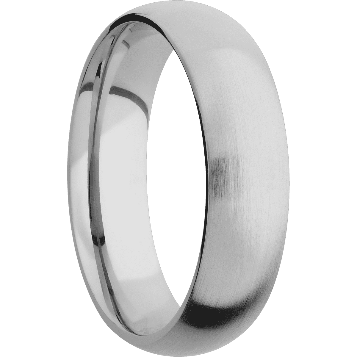 Cobalt Chrome + Satin Finish - 6 mm wide Domed Cobalt Chrome band. - Custom